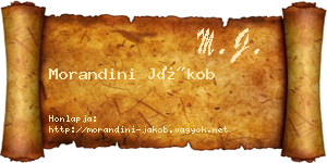 Morandini Jákob névjegykártya
